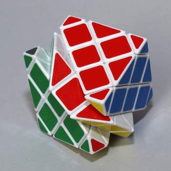 Rubikova kostka 3x3x3 bílá - způsob otáčení kostkou