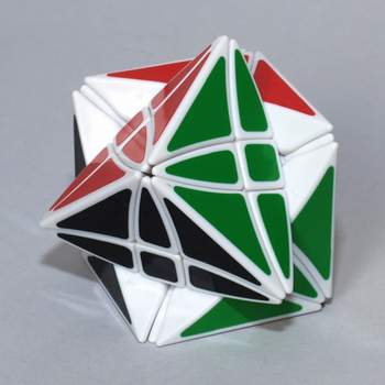 Rubikova kostka s otáčením kolem rohu bílá - způsob otáčení kostkou